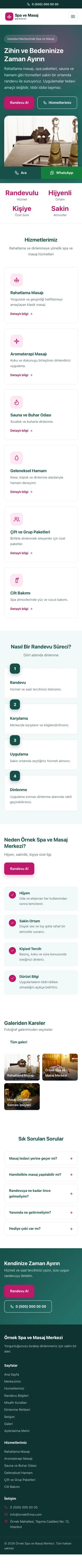 Klasik Petrol Pembe – Masaj ve Spa Web Sitesi mobil görünümü