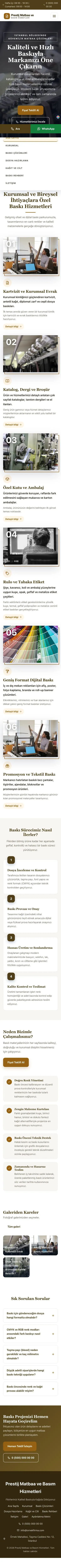 Zigzag Kahve Turuncu – Matbaa Web Sitesi mobil görünümü