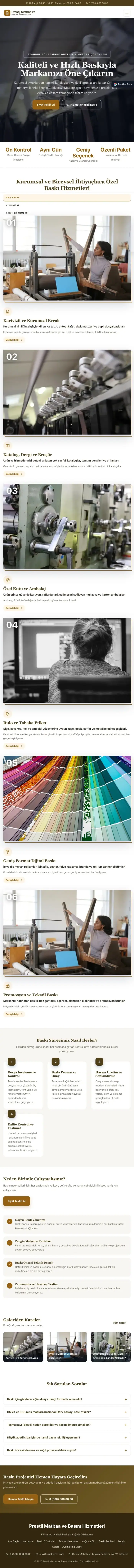 Zigzag Kahve Turuncu – Matbaa Web Sitesi tablet görünümü
