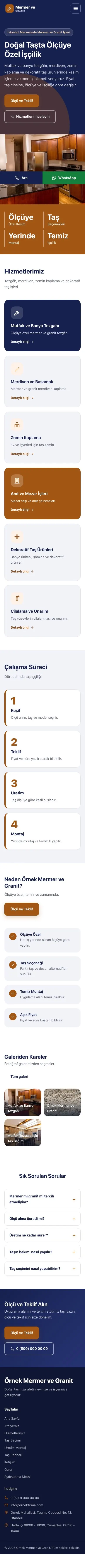 Blok Lacivert Turuncu – Mermer ve Granit Web Sitesi mobil görünümü