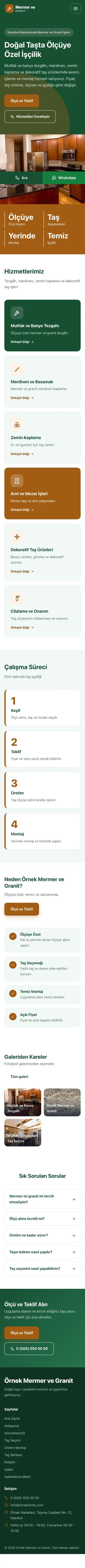 Blok Yeşil Turuncu – Mermer ve Granit Web Sitesi mobil görünümü