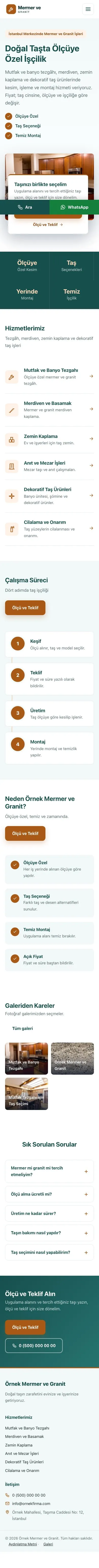 Bölünmüş Petrol Turuncu – Mermer ve Granit Web Sitesi mobil görünümü