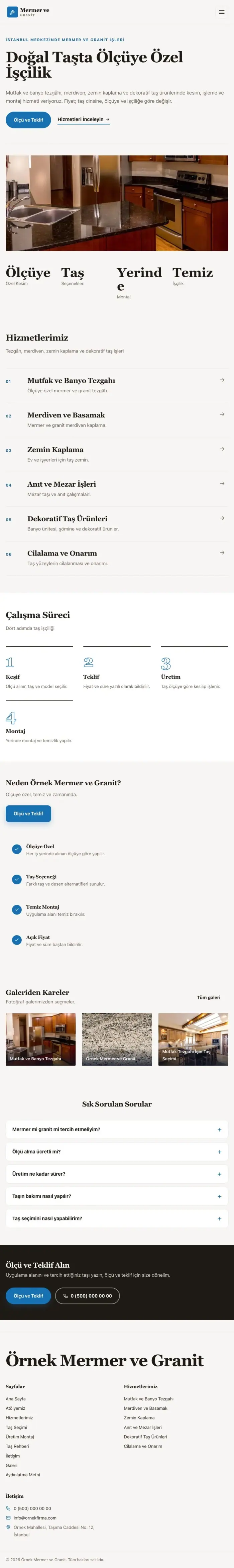 Dergi Editoryal Kahve Mavi – Mermer ve Granit Web Sitesi tablet görünümü