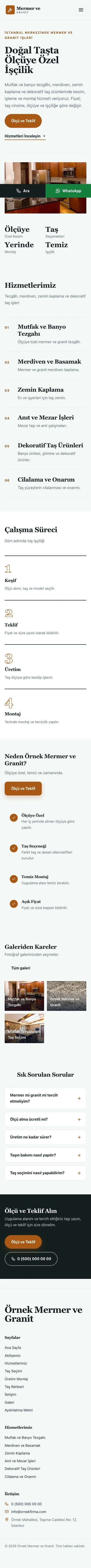 Dergi Editoryal Petrol Turuncu – Mermer ve Granit Web Sitesi mobil görünümü