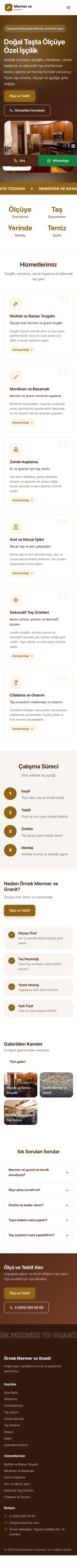 Hareketli Kahve Turuncu – Mermer ve Granit Web Sitesi mobil görünümü