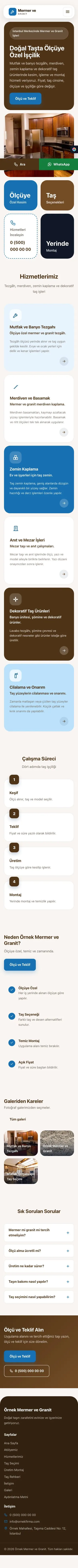 Mozaik Kahve Mavi – Mermer ve Granit Web Sitesi mobil görünümü