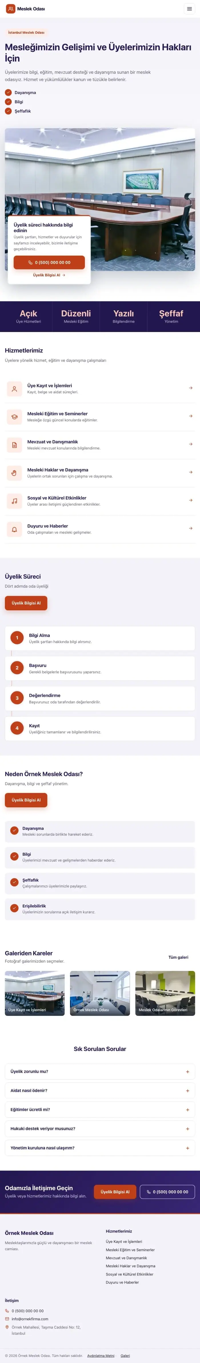 Bölünmüş Lacivert Turuncu – Meslek Odası ve Sendika Web Sitesi tablet görünümü