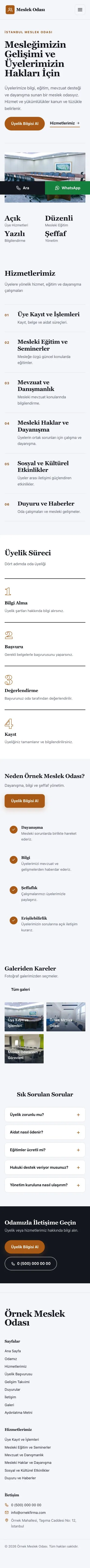 Editoryal Lacivert Turuncu – Meslek Odası ve Sendika Web Sitesi mobil görünümü