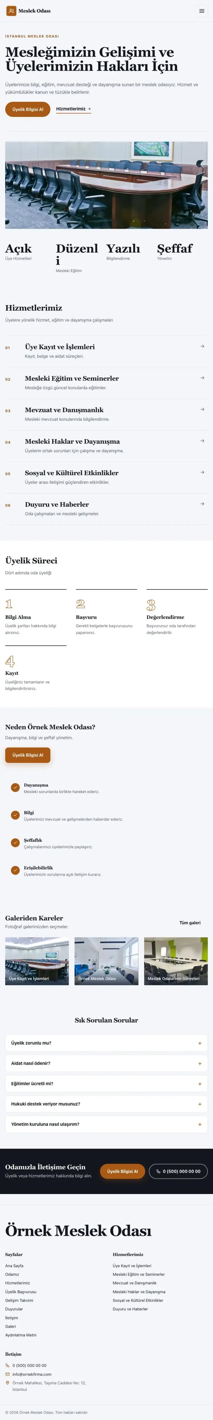 Editoryal Lacivert Turuncu – Meslek Odası ve Sendika Web Sitesi tablet görünümü