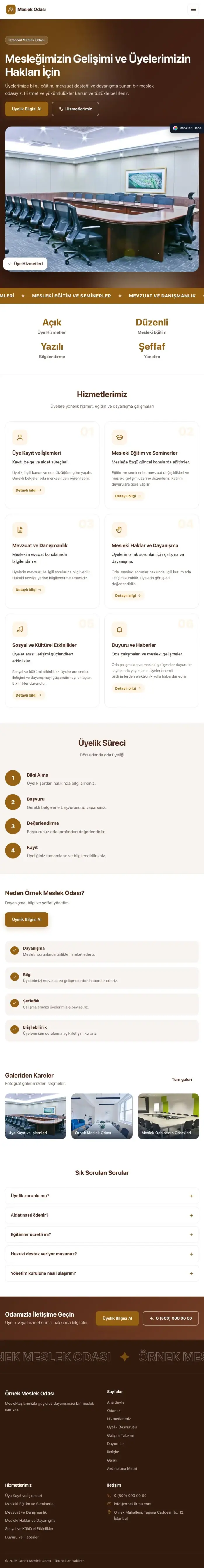Hareketli Kahve Turuncu – Meslek Odası ve Sendika Web Sitesi tablet görünümü