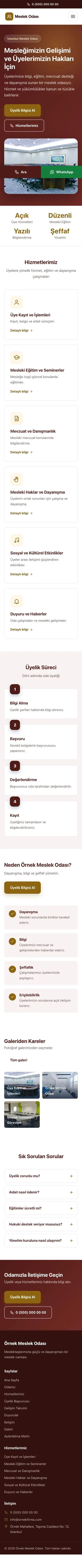 Klasik Bordo Amber – Meslek Odası ve Sendika Web Sitesi mobil görünümü