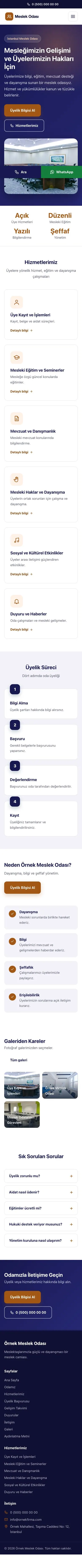 Klasik Lacivert Turuncu – Meslek Odası ve Sendika Web Sitesi mobil görünümü