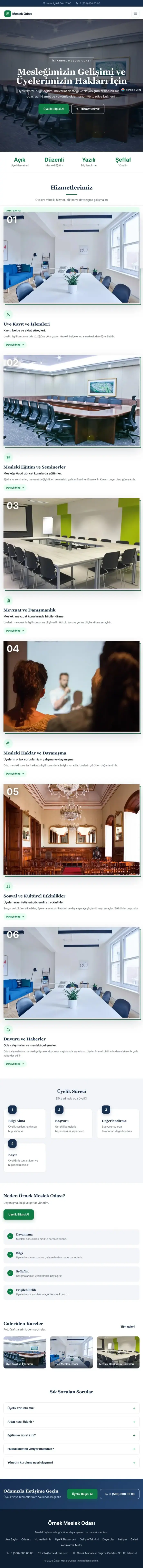 Zigzag Mavi Yeşil – Meslek Odası ve Sendika Web Sitesi tablet görünümü