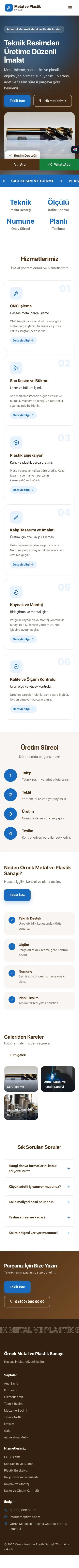 Hareketli Kahve Mavi – Metal ve Plastik Web Sitesi mobil görünümü