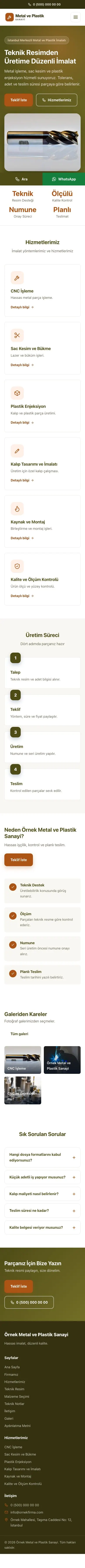 Klasik Zeytin Turuncu – Metal ve Plastik Web Sitesi mobil görünümü