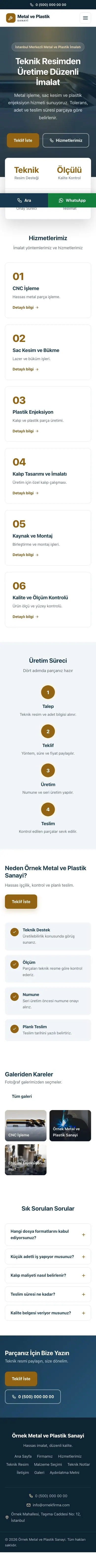 Merkez Mavi Turuncu II – Metal ve Plastik Web Sitesi mobil görünümü