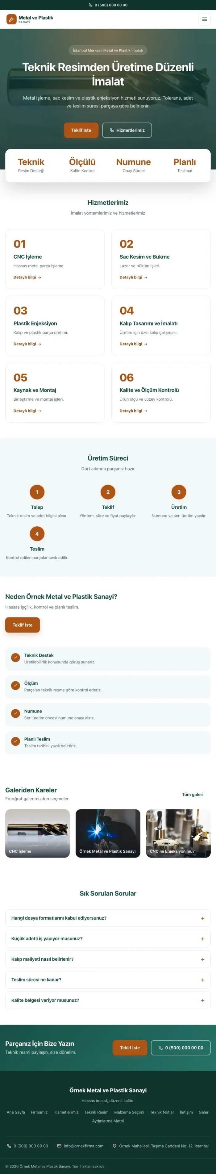 Merkez Petrol Turuncu – Metal ve Plastik Web Sitesi tablet görünümü