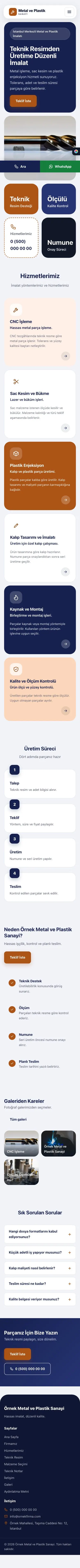 Mozaik Lacivert Turuncu – Metal ve Plastik Web Sitesi mobil görünümü