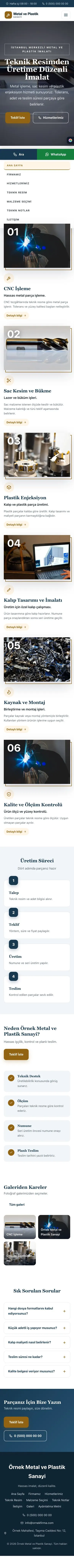 Zigzag Mavi Turuncu – Metal ve Plastik Web Sitesi mobil görünümü