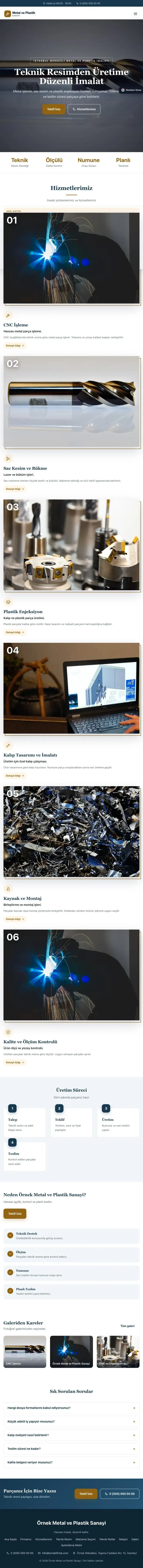 Zigzag Mavi Turuncu – Metal ve Plastik Web Sitesi tablet görünümü