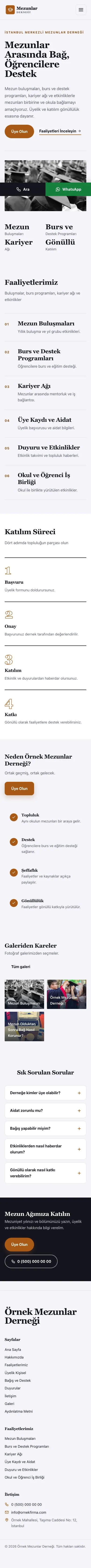 Dergi Editoryal Lacivert Turuncu – Mezunlar Derneği Web Sitesi mobil görünümü