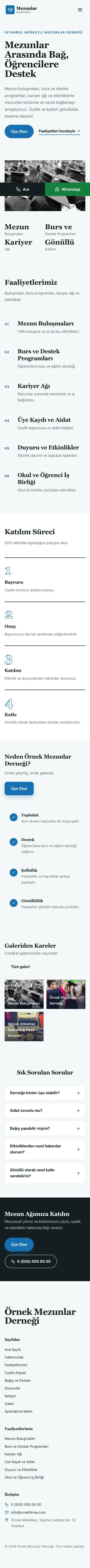 Dergi Editoryal Petrol Mavi – Mezunlar Derneği Web Sitesi mobil görünümü