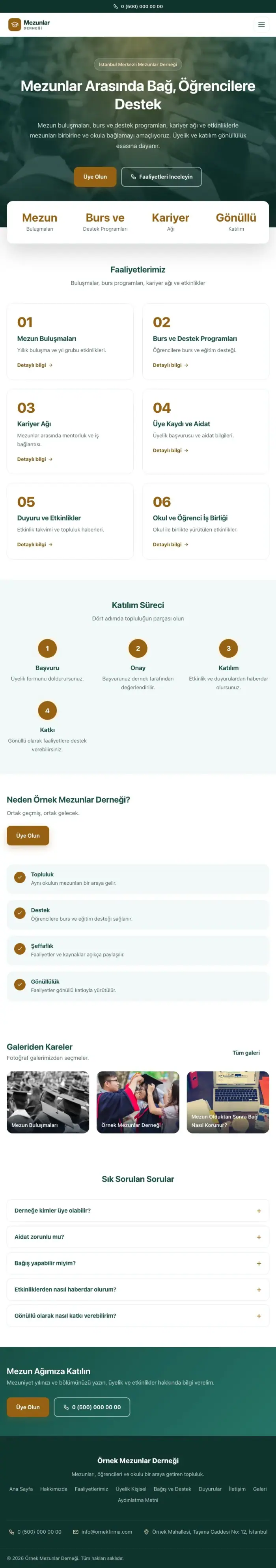 Merkez Petrol Turuncu – Mezunlar Derneği Web Sitesi tablet görünümü