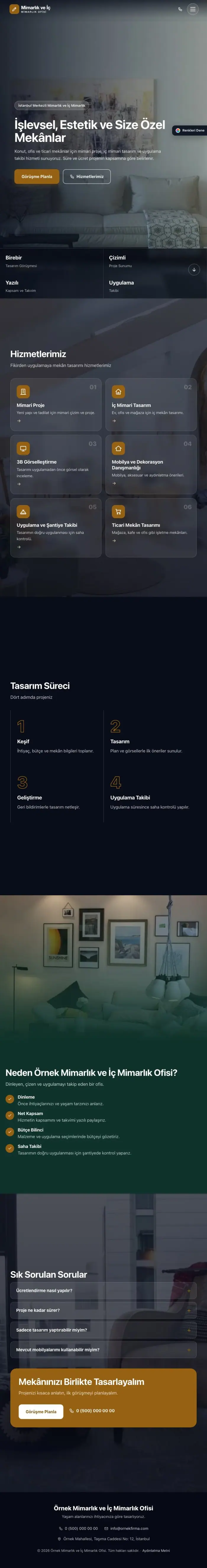 Tam Ekran Petrol Turuncu – Mimarlık ve İç Mimarlık Web Sitesi tablet görünümü