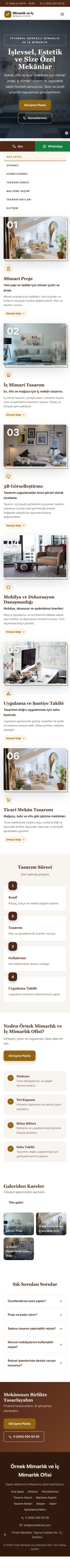 Zigzag Kahve Turuncu – Mimarlık ve İç Mimarlık Web Sitesi mobil görünümü