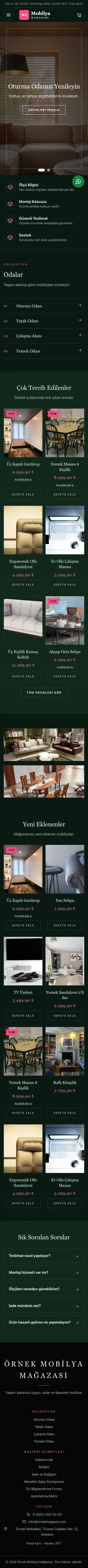 Koyu Lüks Yeşil Pembe – Mobilya Mağazası E-ticaret Sitesi mobil görünümü