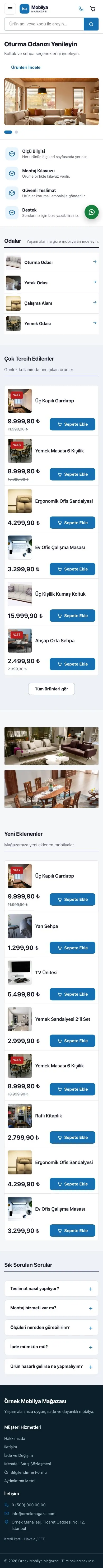 Liste Lacivert Mavi – Mobilya Mağazası E-ticaret Sitesi mobil görünümü