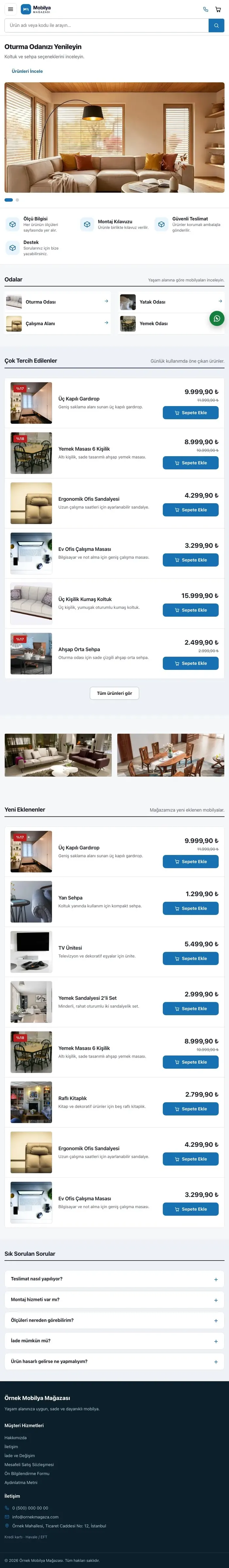 Liste Lacivert Mavi – Mobilya Mağazası E-ticaret Sitesi tablet görünümü