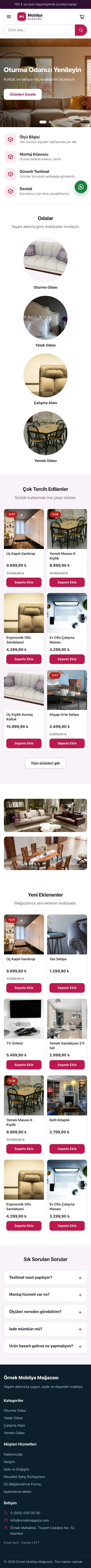 Vitrin Mor Pembe – Mobilya Mağazası E-ticaret Sitesi mobil görünümü
