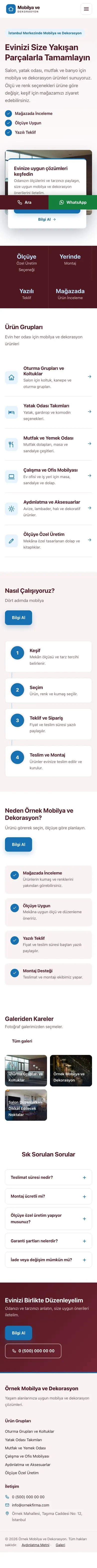 Bölünmüş Bordo Mavi – Mobilya ve Dekorasyon Web Sitesi mobil görünümü