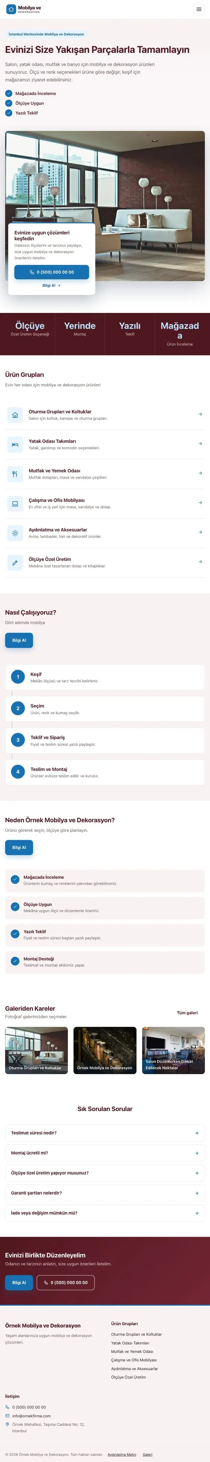 Bölünmüş Bordo Mavi – Mobilya ve Dekorasyon Web Sitesi tablet görünümü