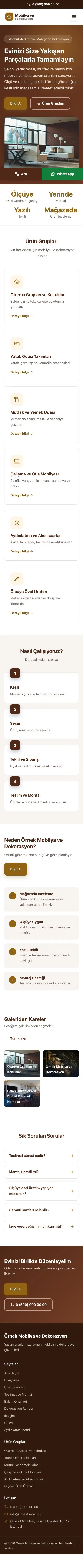 Klasik Kahve Turuncu – Mobilya ve Dekorasyon Web Sitesi mobil görünümü
