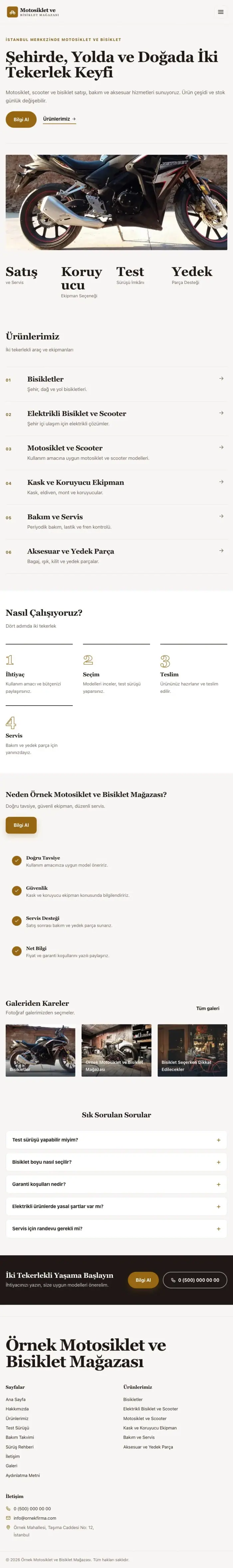 Editoryal Kahve Turuncu – Motosiklet ve Bisiklet Web Sitesi tablet görünümü