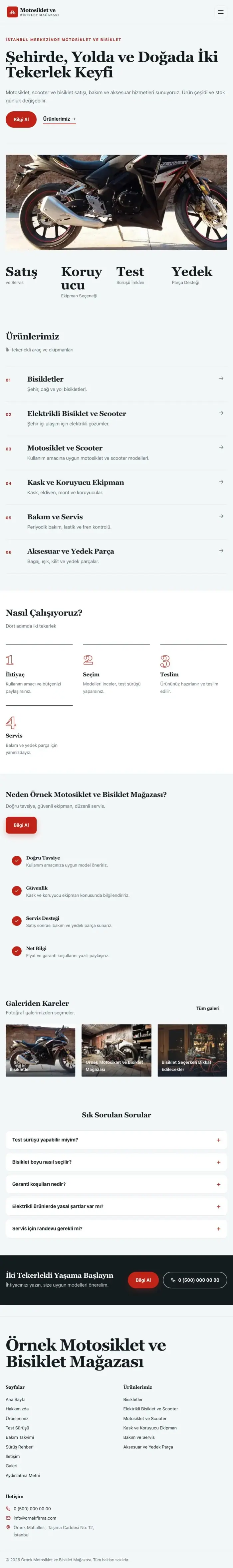 Editoryal Mavi Kırmızı – Motosiklet ve Bisiklet Web Sitesi tablet görünümü