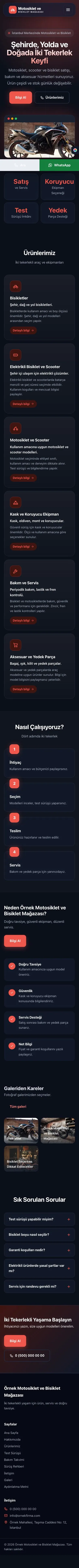 Koyu Modern Mavi Kırmızı – Motosiklet ve Bisiklet Web Sitesi mobil görünümü