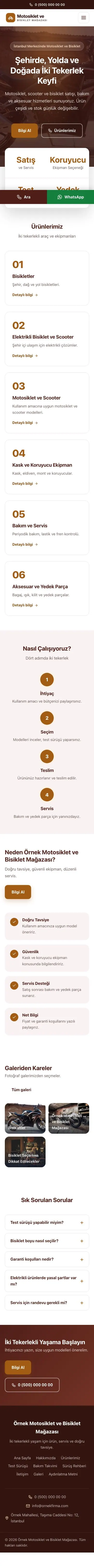Merkez Bordo Turuncu – Motosiklet ve Bisiklet Web Sitesi mobil görünümü