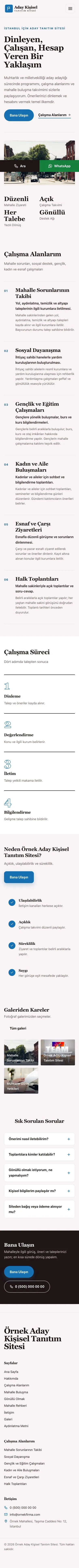 Dergi Editoryal Bordo Mavi – Muhtar ve Milletvekili Adayı Web Sitesi mobil görünümü