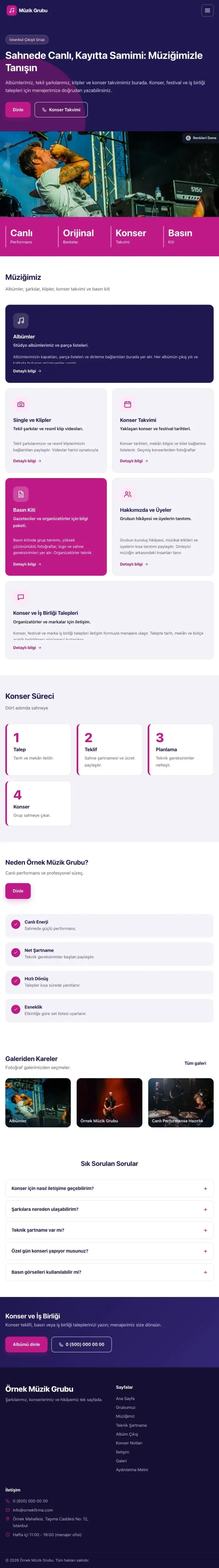 Blok Lacivert Pembe – Müzik Grubu ve Albüm Tanıtımı Web Sitesi tablet görünümü