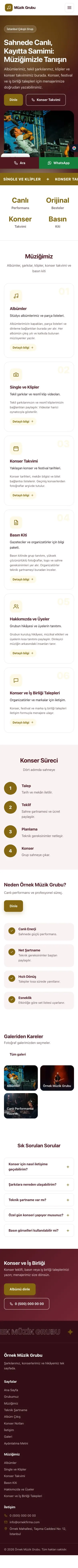 Hareketli Bordo Amber – Müzik Grubu ve Albüm Tanıtımı Web Sitesi mobil görünümü