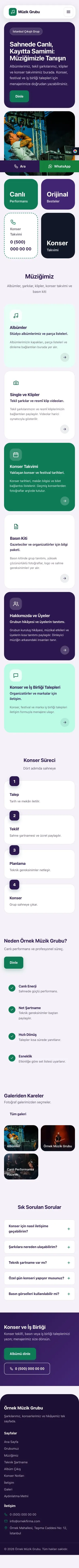 Mozaik Mor Turkuaz – Müzik Grubu ve Albüm Tanıtımı Web Sitesi mobil görünümü
