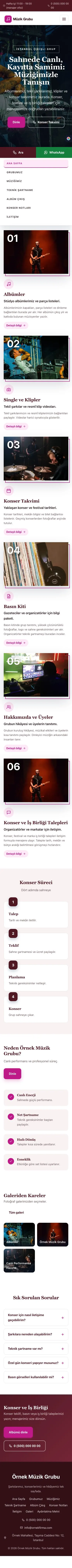Zigzag Bordo Pembe – Müzik Grubu ve Albüm Tanıtımı Web Sitesi mobil görünümü
