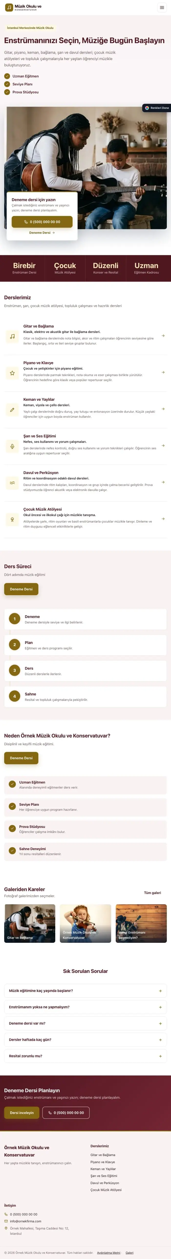 Bölünmüş Bordo Amber – Müzik Okulu ve Konservatuvar Web Sitesi tablet görünümü