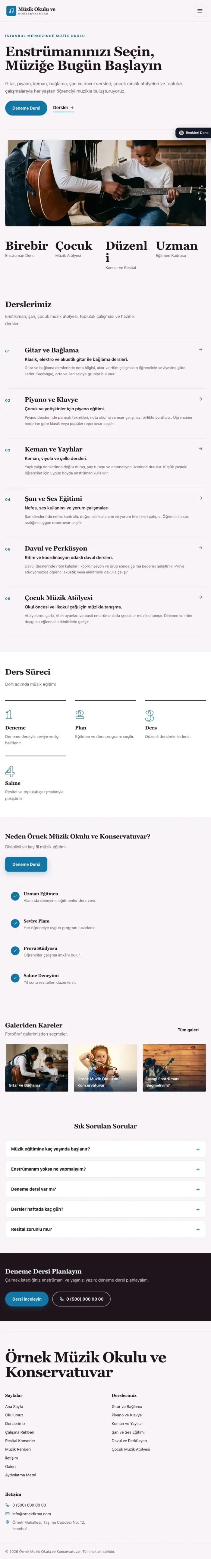 Dergi Editoryal Erik Mavi – Müzik Okulu ve Konservatuvar Web Sitesi tablet görünümü