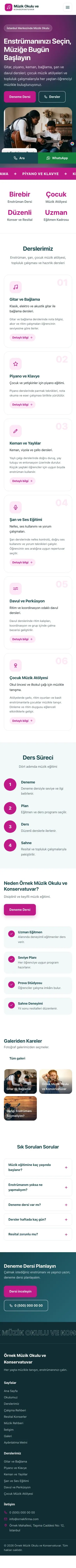 Hareketli Petrol Pembe – Müzik Okulu ve Konservatuvar Web Sitesi mobil görünümü