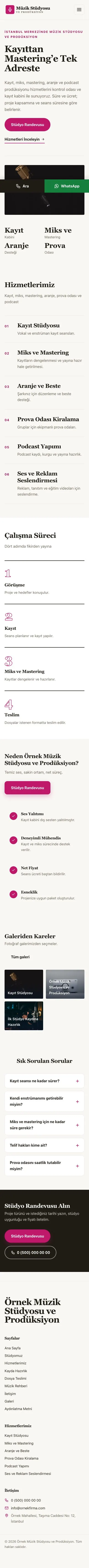 Dergi Editoryal Kahve Pembe – Müzik Stüdyosu ve Prodüksiyon Web Sitesi mobil görünümü