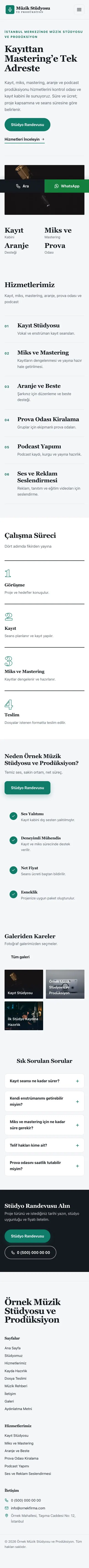 Dergi Editoryal Mavi Turkuaz – Müzik Stüdyosu ve Prodüksiyon Web Sitesi mobil görünümü